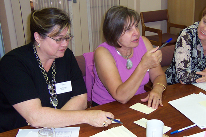 Image of teachers engaged in research activities