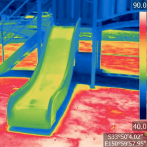 Thermal image of playground