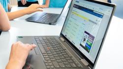 Student on laptop