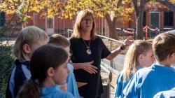 Teacher and students