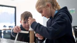 Students working together