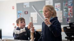Students working together