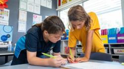 Students working together