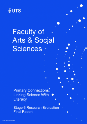 Image of the cover of the Primary Connections: linking science with literacy Stage 6 Research Evaluation (2018) report