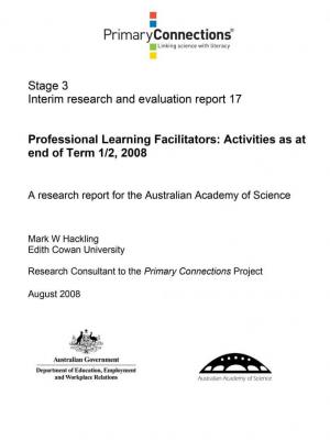 Professional Learning Facilitators: Activities as at end of T1 1/2, 2008
