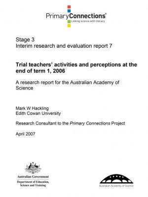Trial teachers' activities and perceptions end of Term 1, 2006